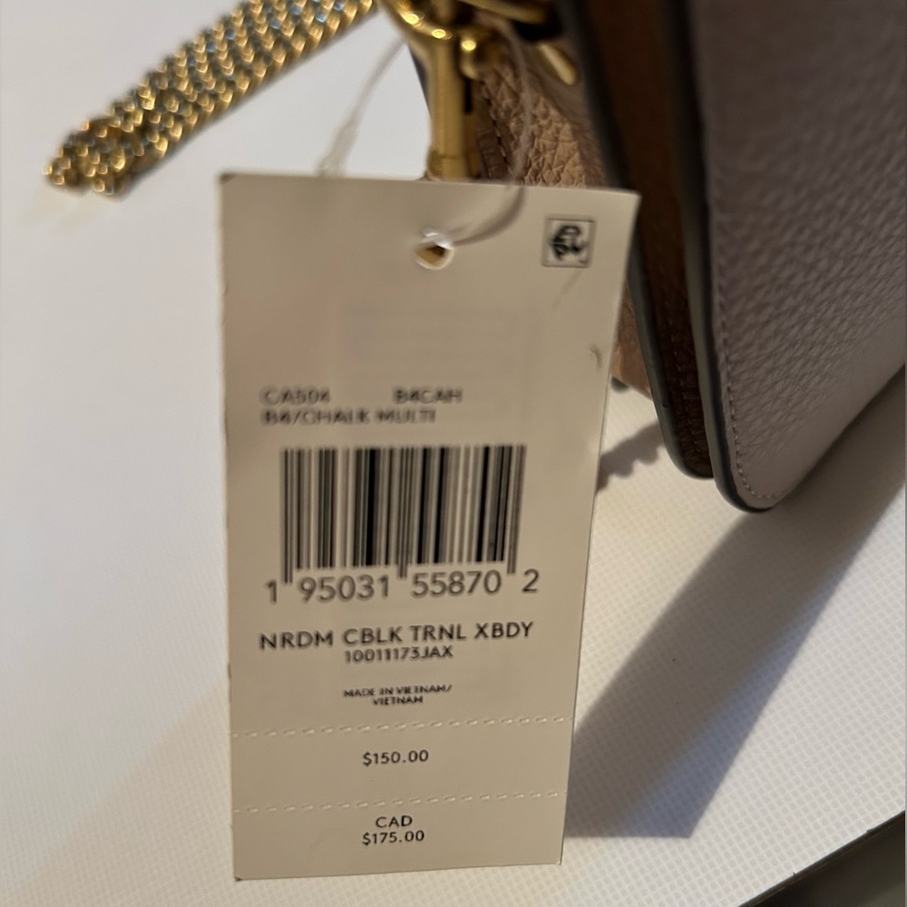 Coach Colorblock Leather Crossbody with Gold Chain - Picture 3 of 5